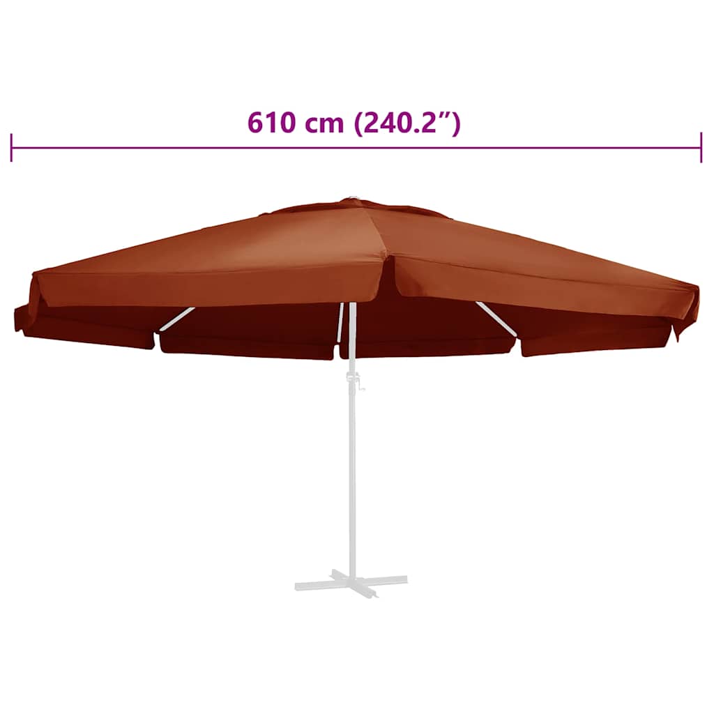 terrakotta kültéri napernyőponyva 610 cm