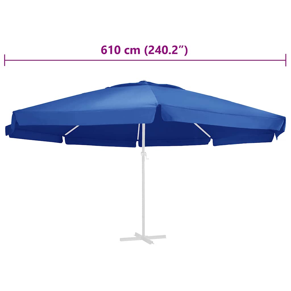 azúrkék kültéri napernyőponyva 610 cm