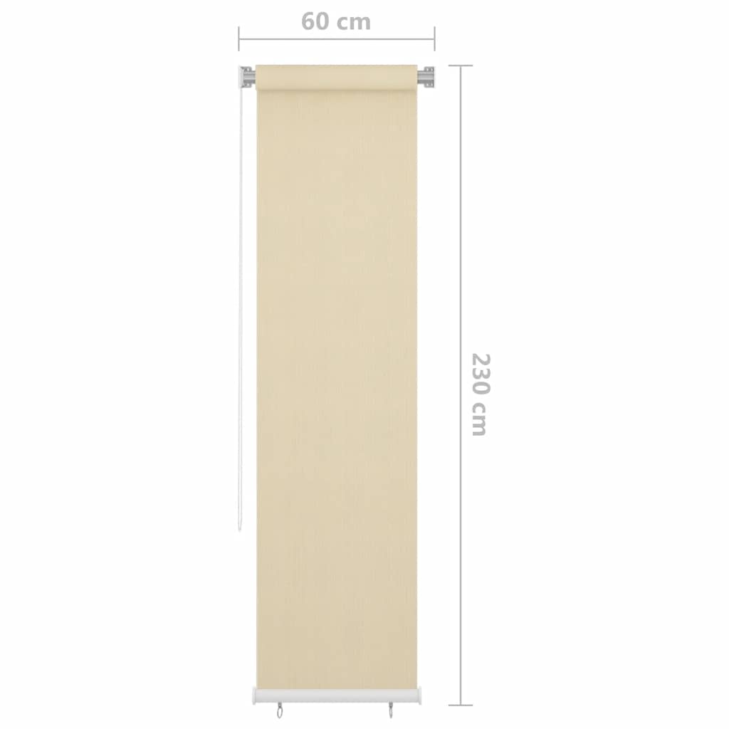 krémszínű kültéri HDPE roló 65(Szé)x230(Ma) cm