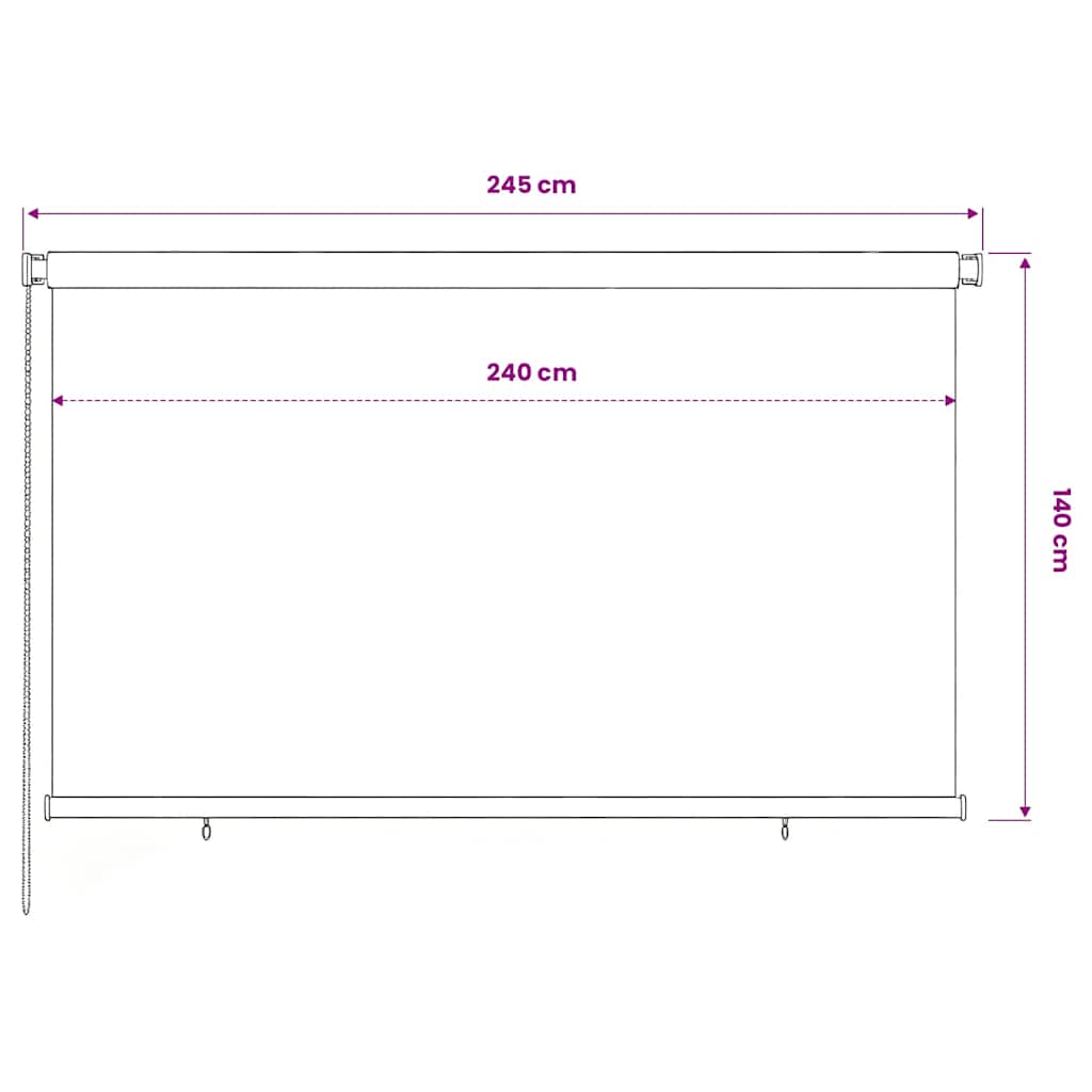 sötétzöld kültéri HDPE roló 245(Szé)x140(Ma) cm