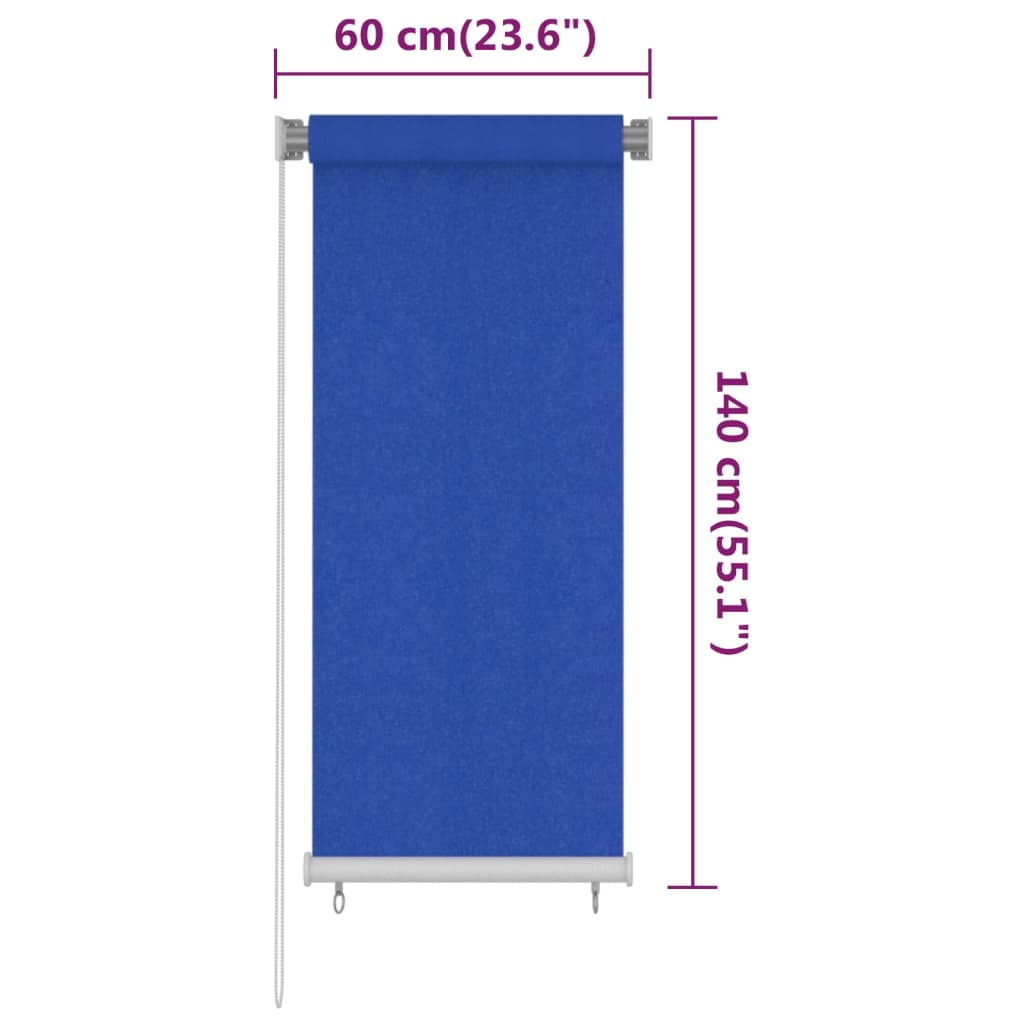 kék kültéri HDPE roló 60 x 140 cm