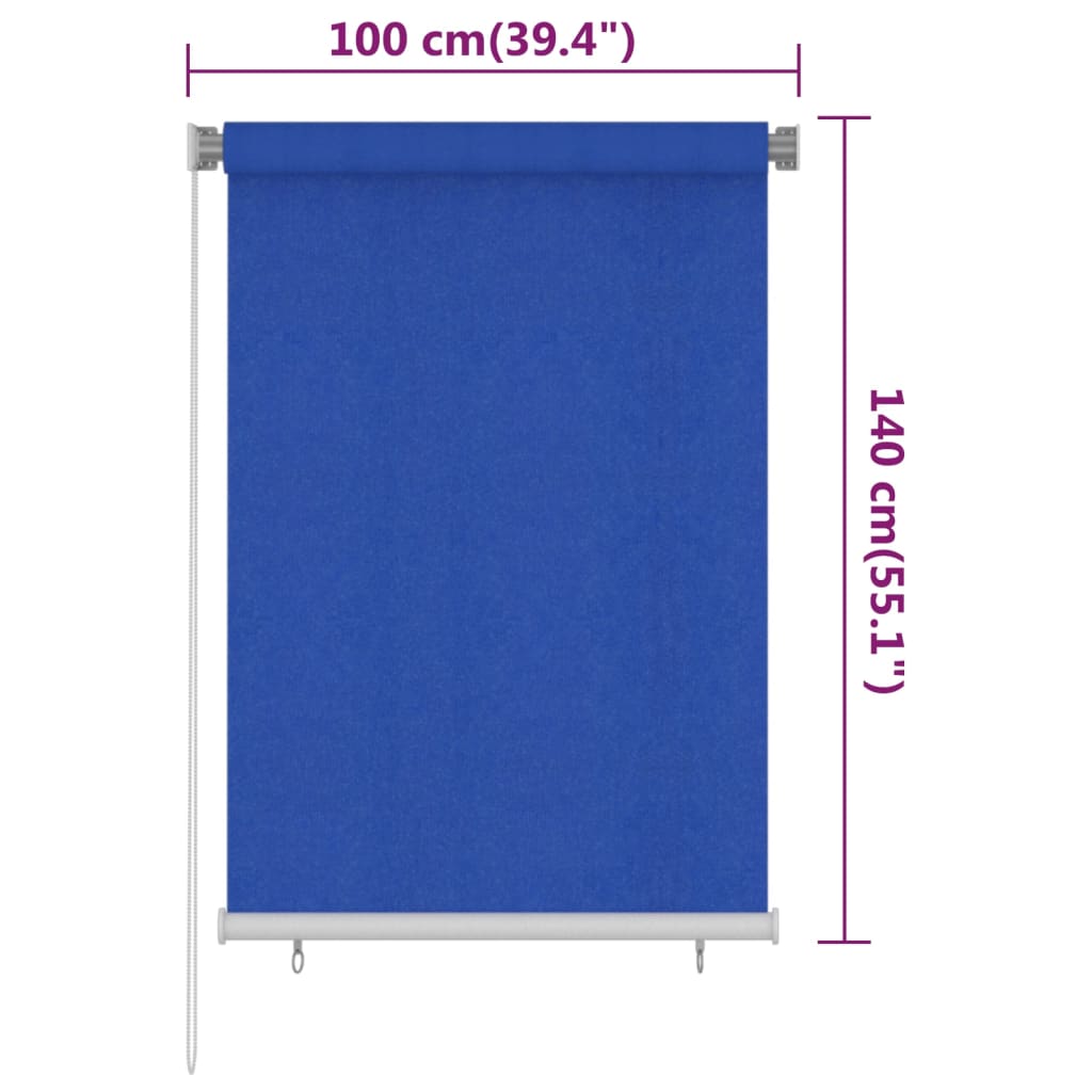 kék kültéri HDPE roló 100 x 140 cm