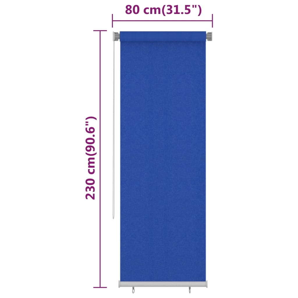kék kültéri HDPE roló 80 x 230 cm