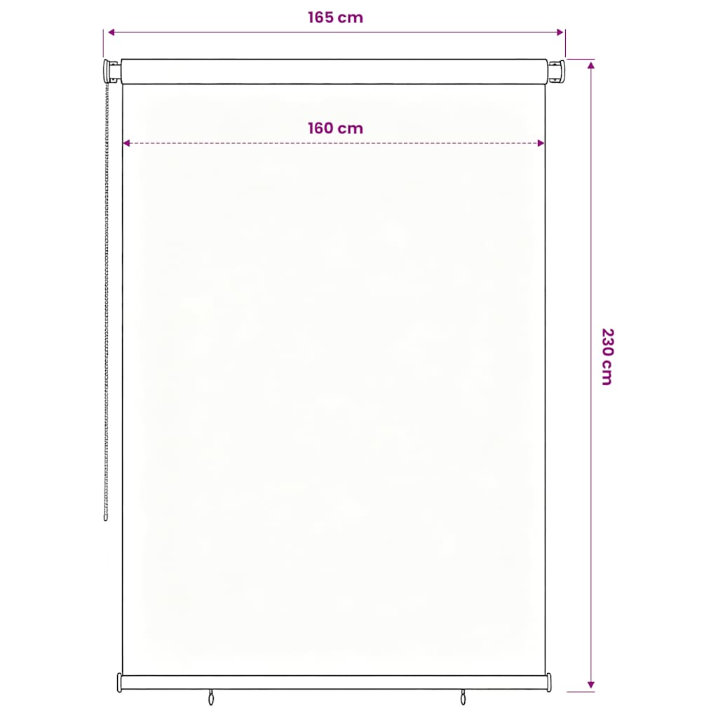kék kültéri HDPE roló 165(Szé)x230(Ma) cm