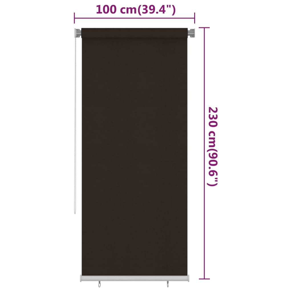barna kültéri HDPE roló 100 x 230 cm