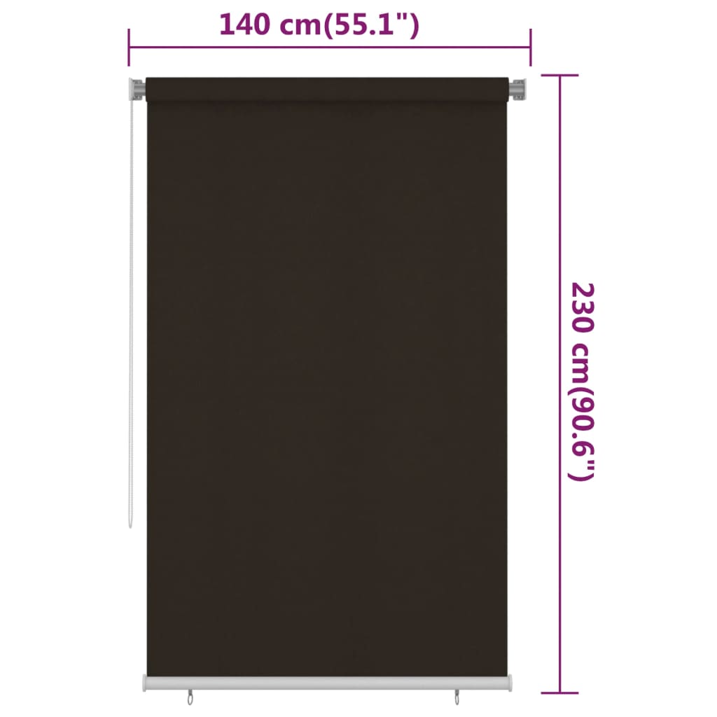 barna kültéri HDPE roló 145(Szé)x230(Ma) cm