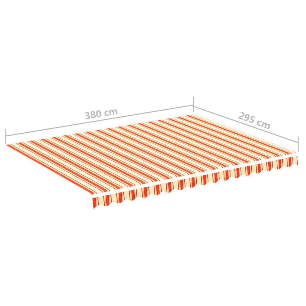 sárga és narancssárga csere napellenző ponyva 4 x 3 m