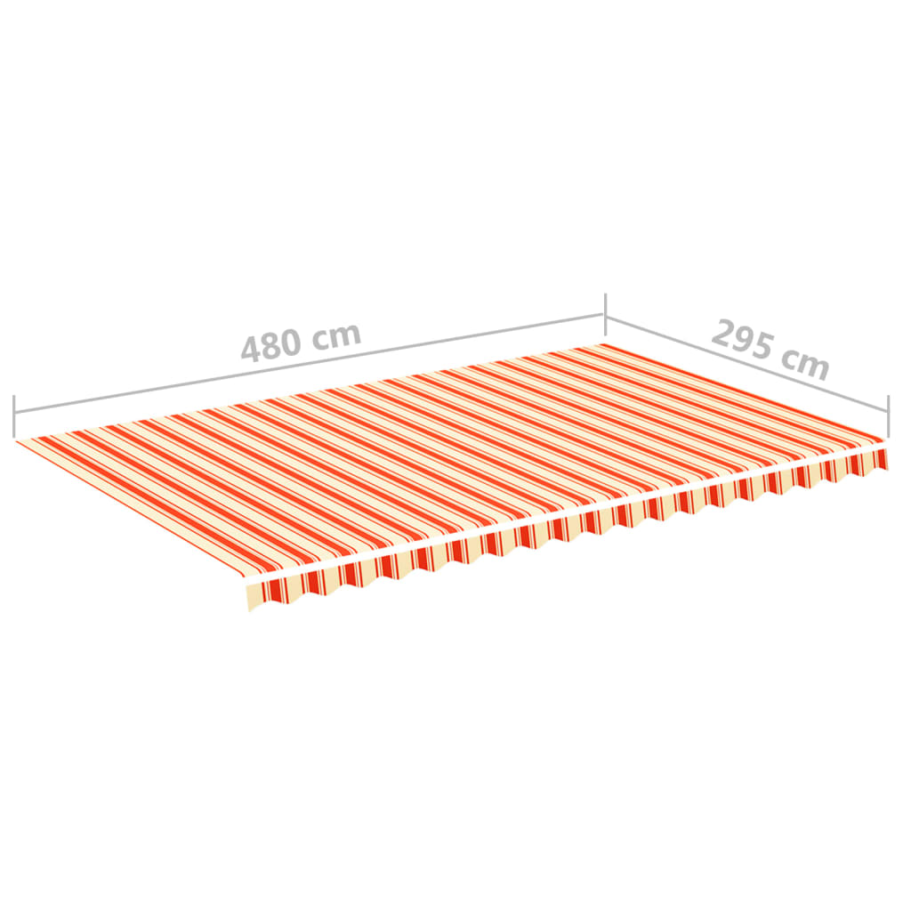 sárga és narancssárga csere napellenző ponyva 5 x 3 m