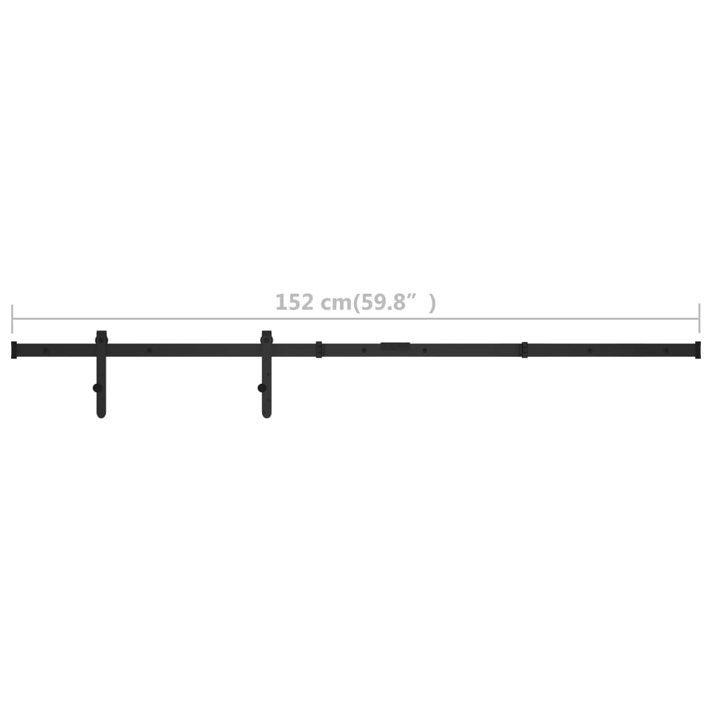 szénacél mini tolóajtós szekrény szerelék szett 152 cm
