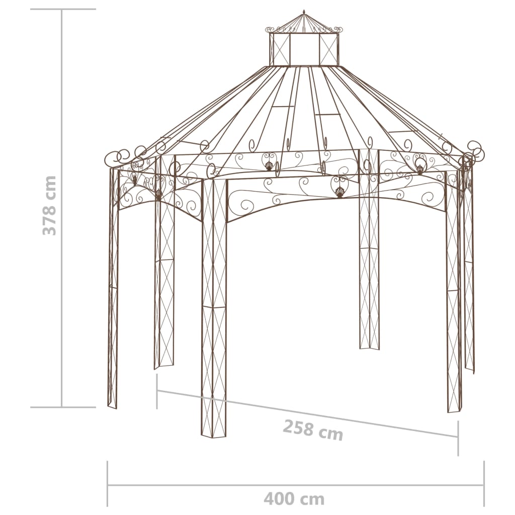 antik barna vas kerti pavilon 400 x 258 x 378 cm
