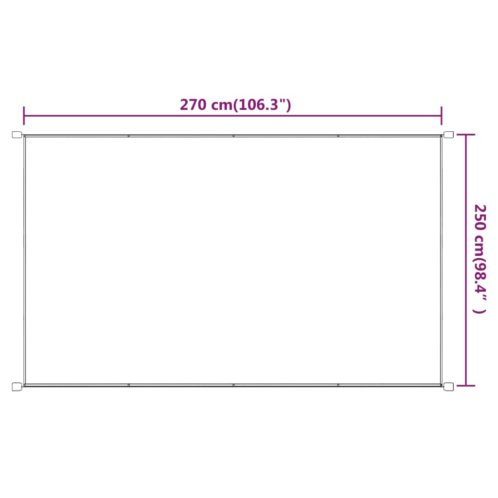 kék oxford-szövet függőleges napellenző 250x270 cm