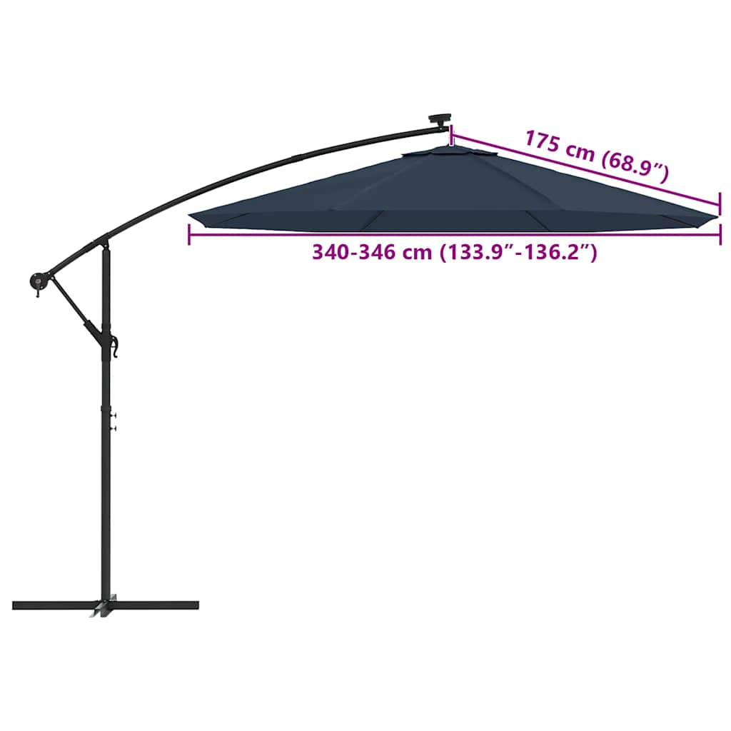 kék konzolos napernyőponyva 350 cm