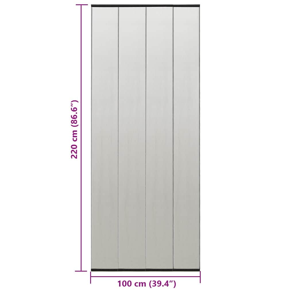 fekete poliészter szúnyogháló ajtóra hálós függönnyel 100x220cm