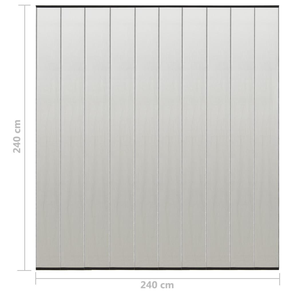 fekete szúnyogháló ajtóra 10 részes hálós függönnyel 240x240 cm
