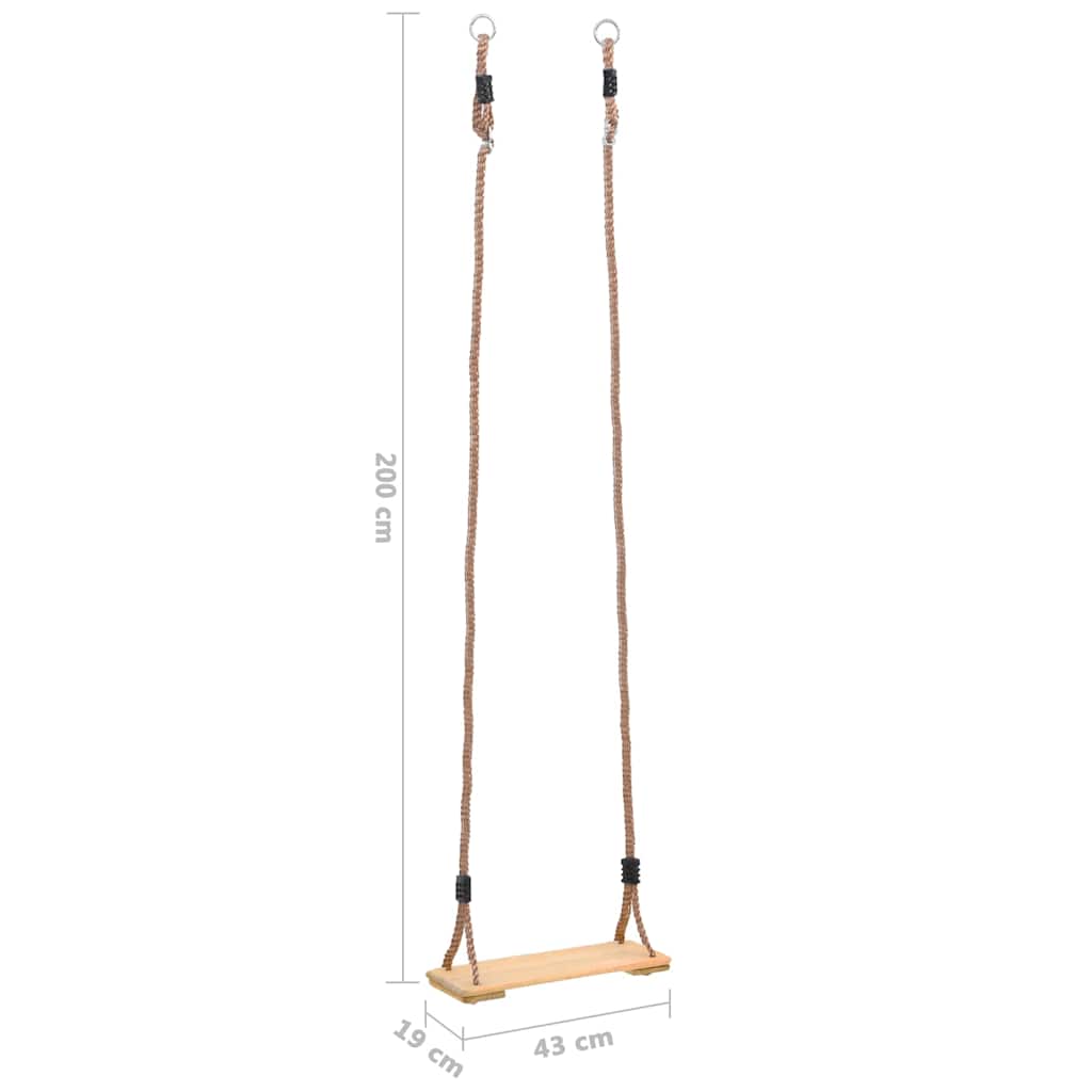 tömör fenyőfa deszka hinta 200 cm