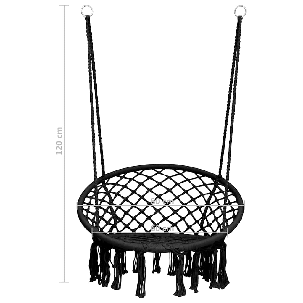 antracitszürke függőszék 80 cm