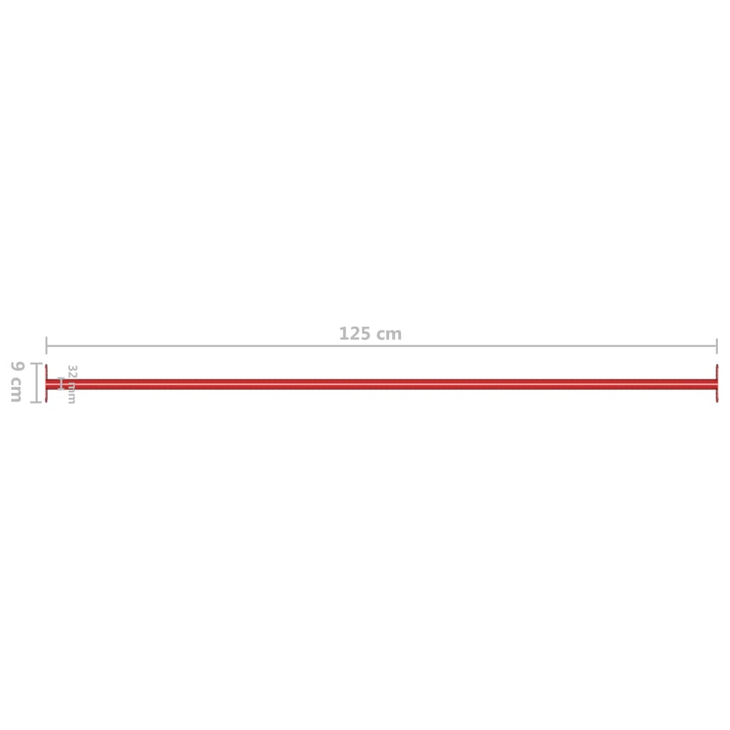 2 db piros acél húzódzkodó rúd 125 cm