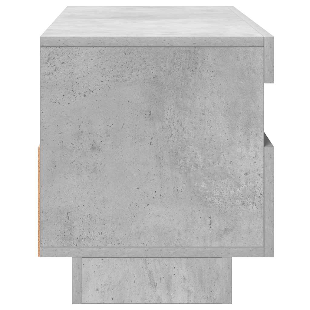 betonszürke TV-szekrény LED-lámpákkal 100 x 35 x 40 cm