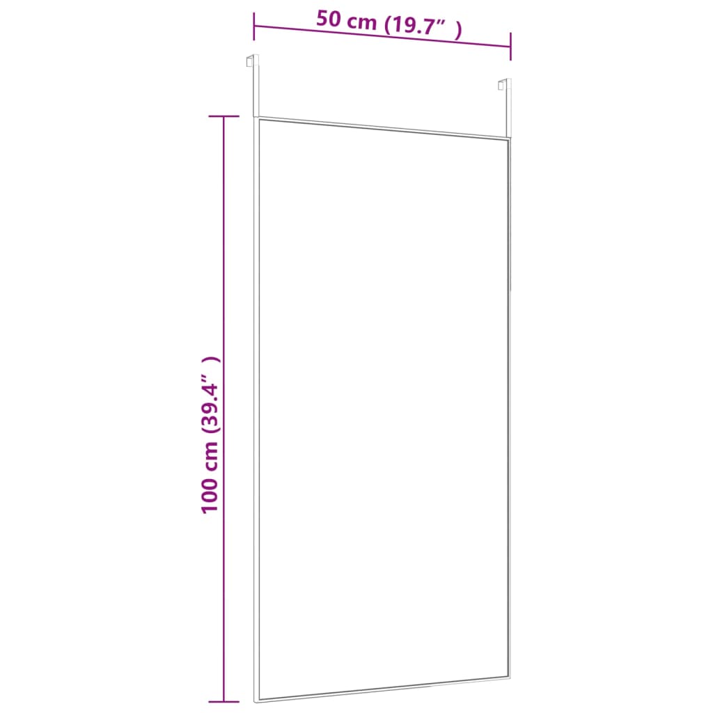 arany üveg és alumínium ajtótükör 50x100 cm