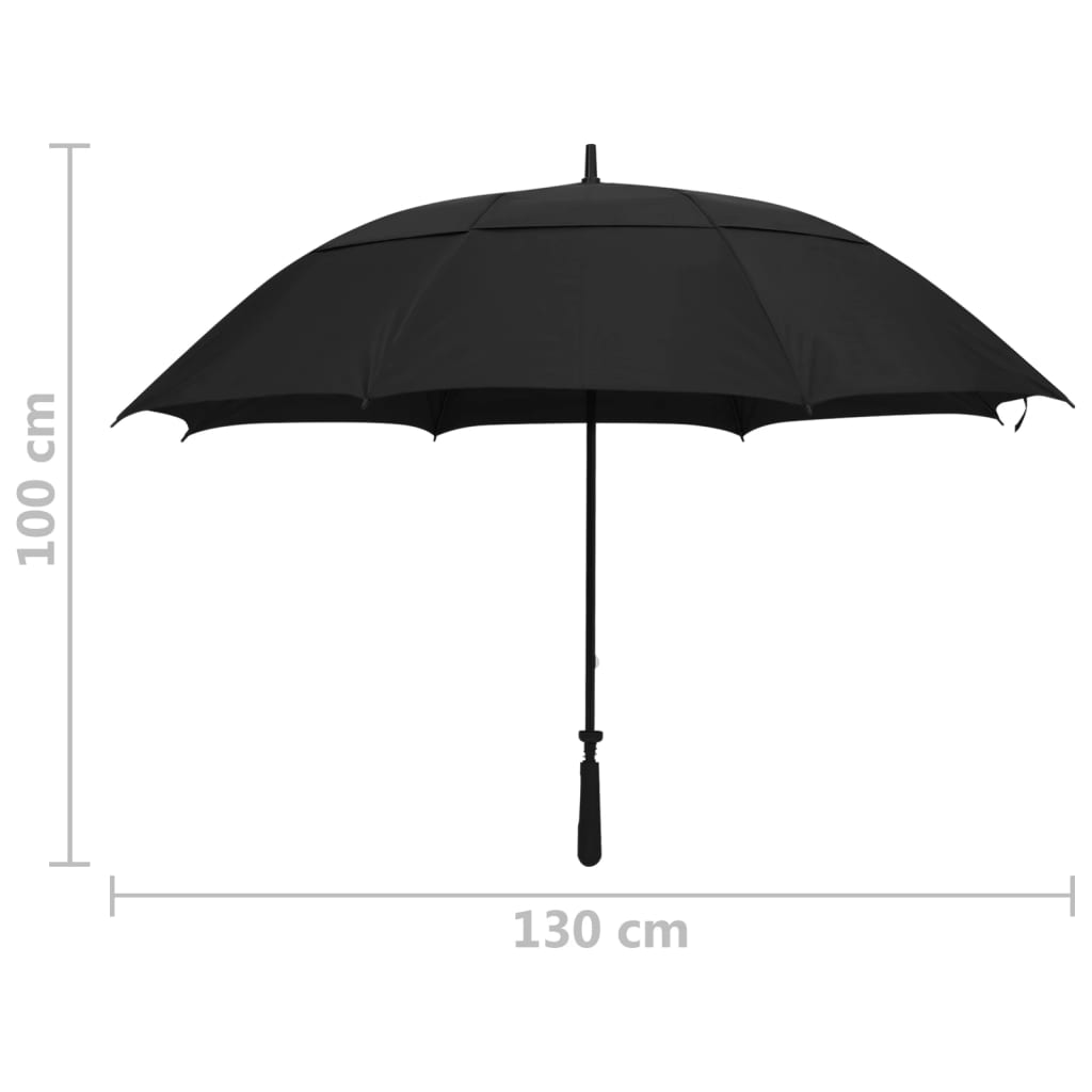 fekete esernyő 130 cm