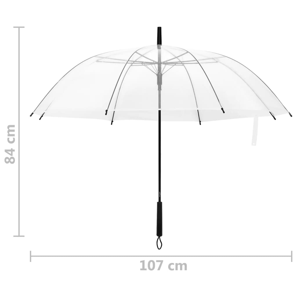 átlátszó esernyő 107 cm