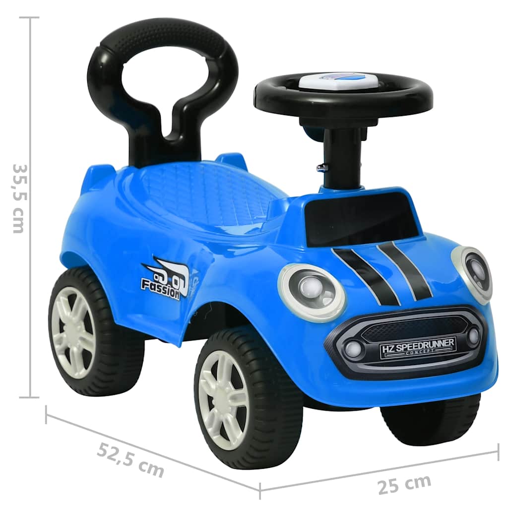 kék pedálos autó