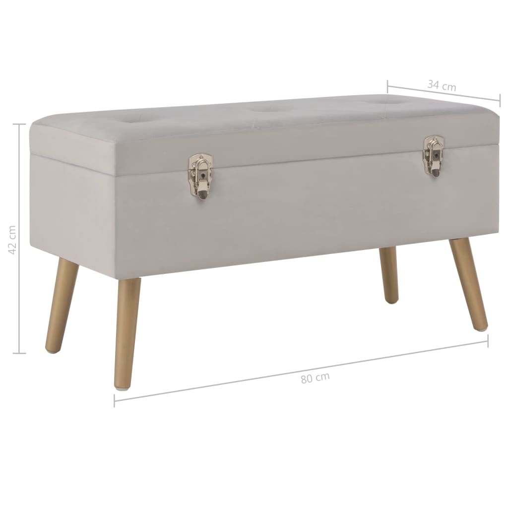 szürke bársonypad tárolórekesszel 80 cm