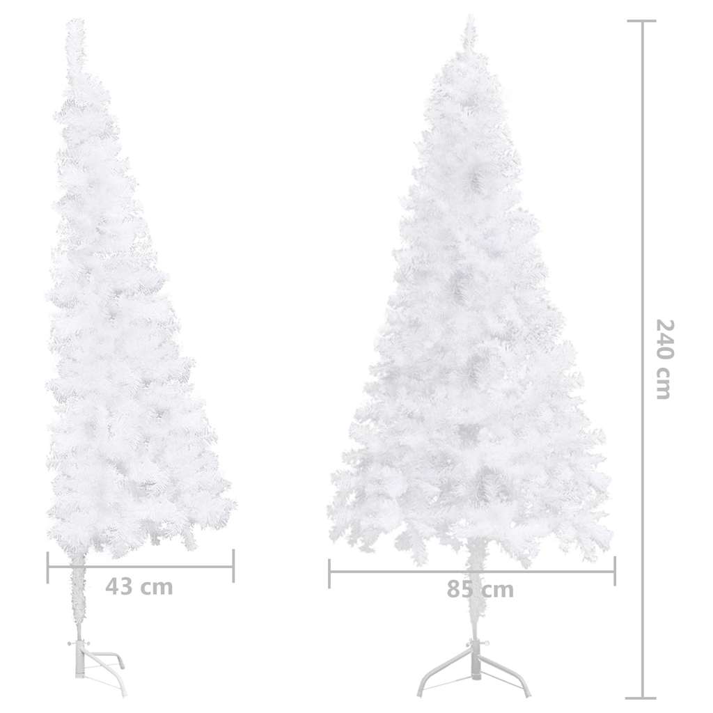 fehér PVC sarok műkarácsonyfa 240 cm