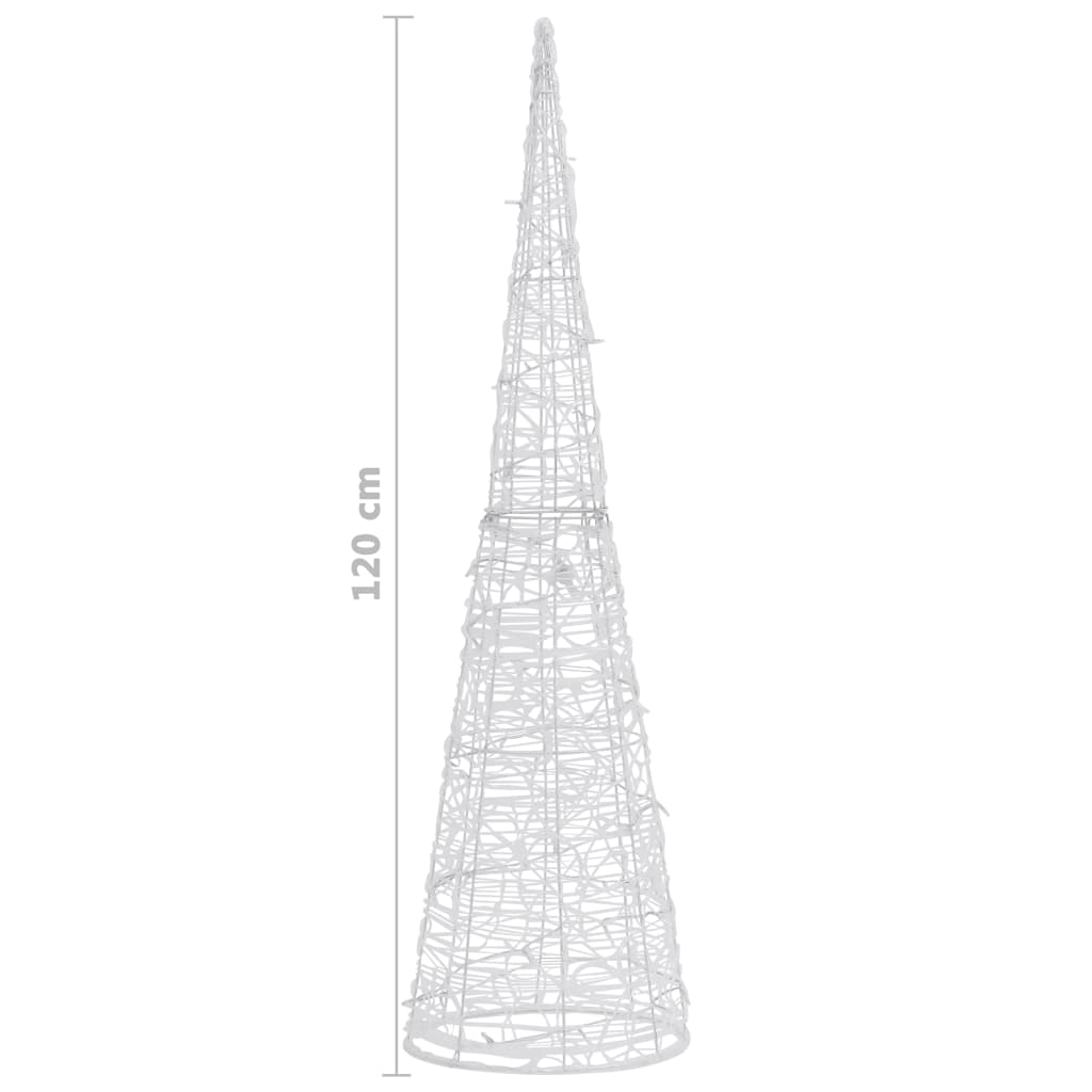 dekoratív kék fényű LED-es akril fénykúp 120 cm
