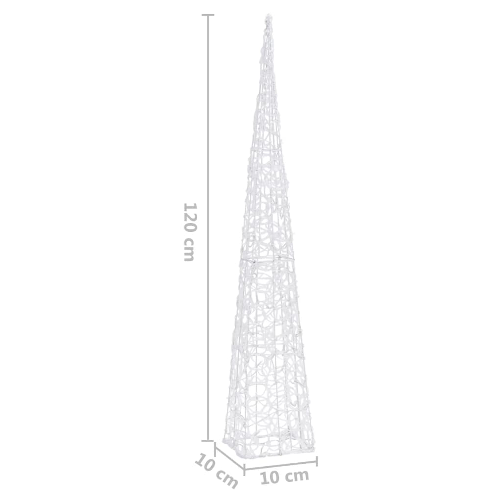 dekoratív kék fényű LED-es akril fénykúp 120 cm