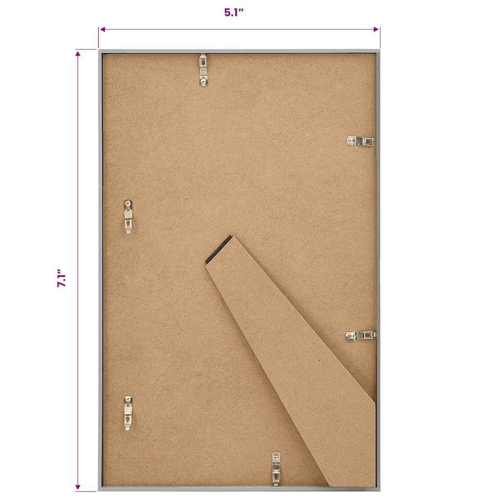 3 db ezüstszínű MDF asztali fényképkeret 13 x 18 cm