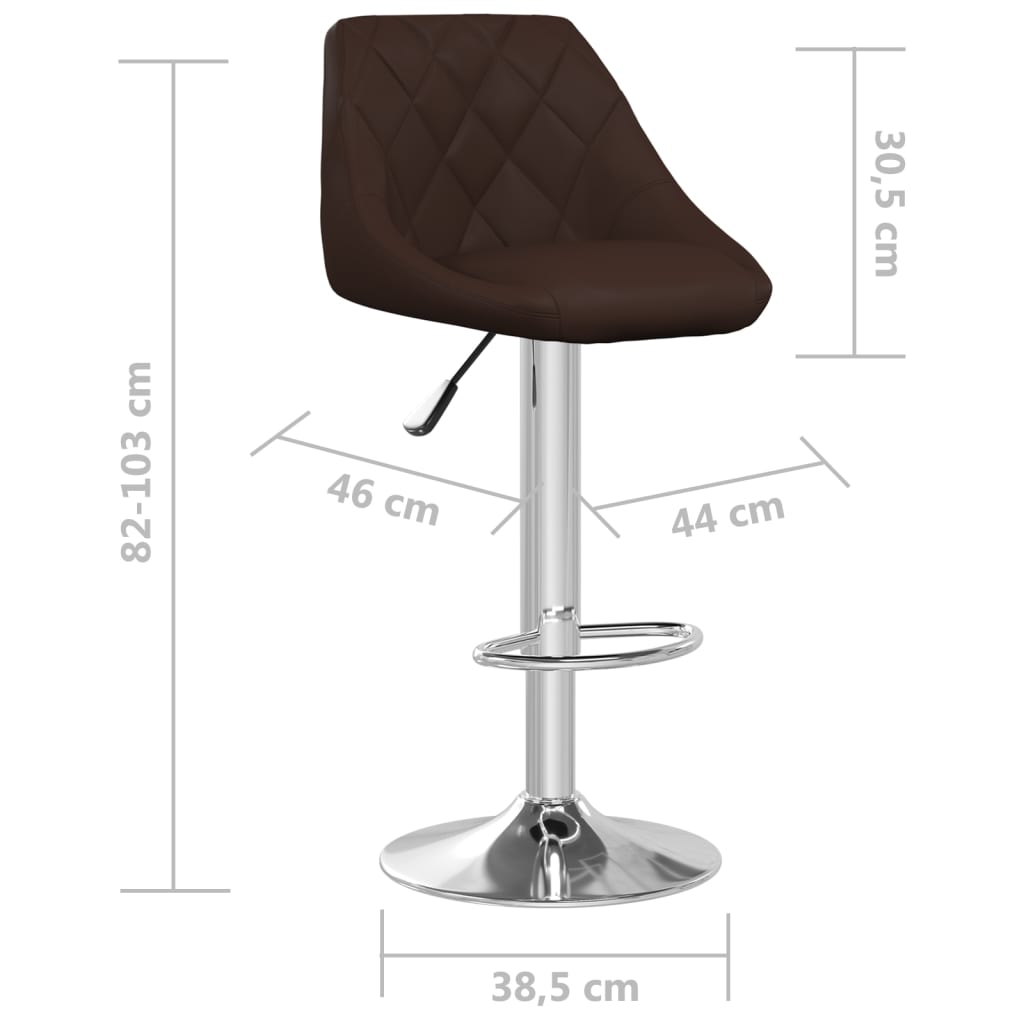 2 db barna műbőr bárszék