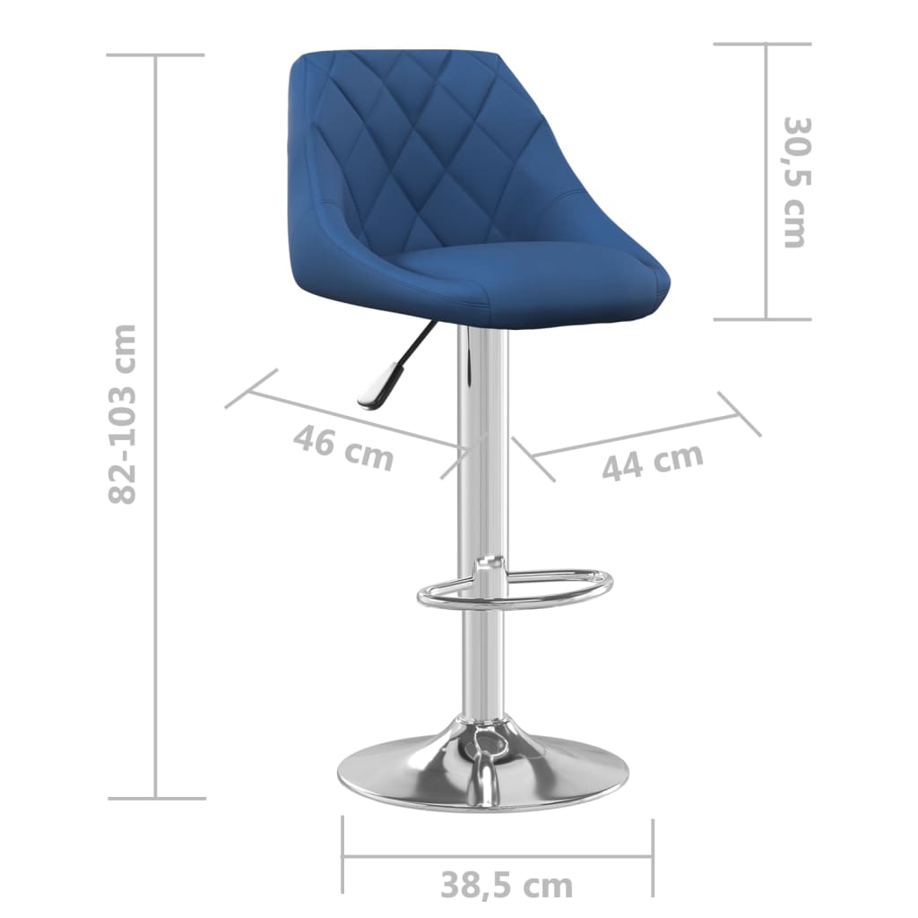 kék bársony bárszék