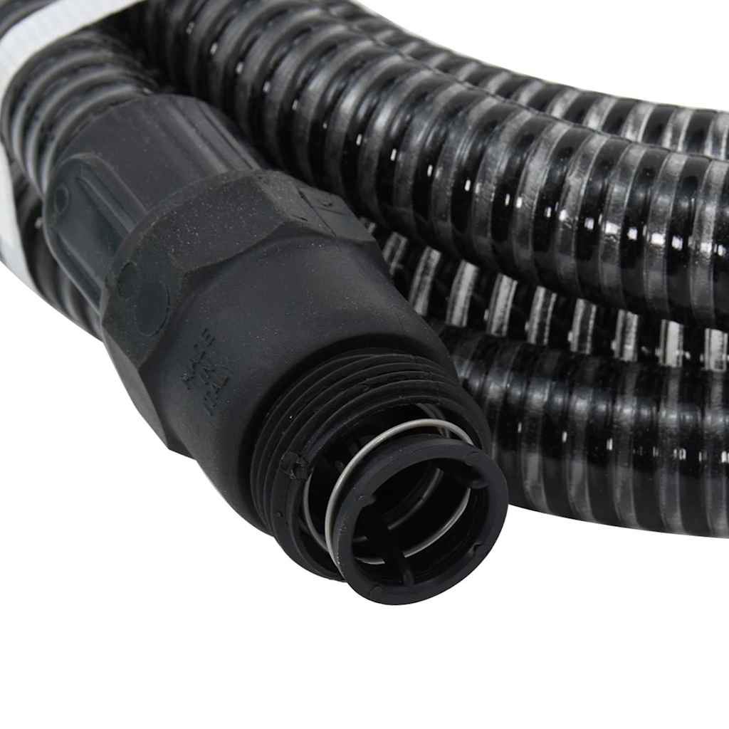 fekete PVC szívótömlő PVC csatlakozókkal 1" 4 m