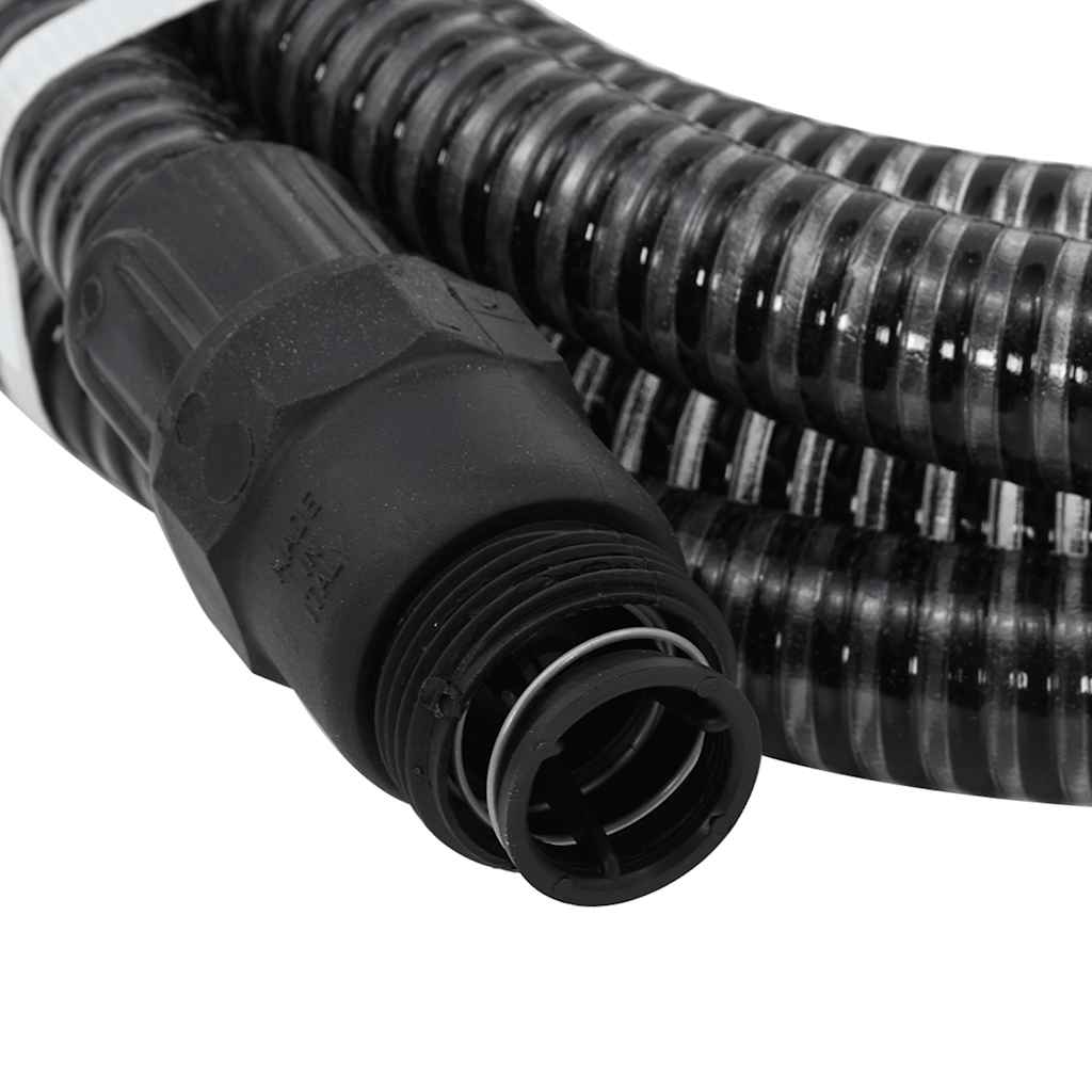 fekete PVC szívótömlő PVC csatlakozókkal 1" 7 m