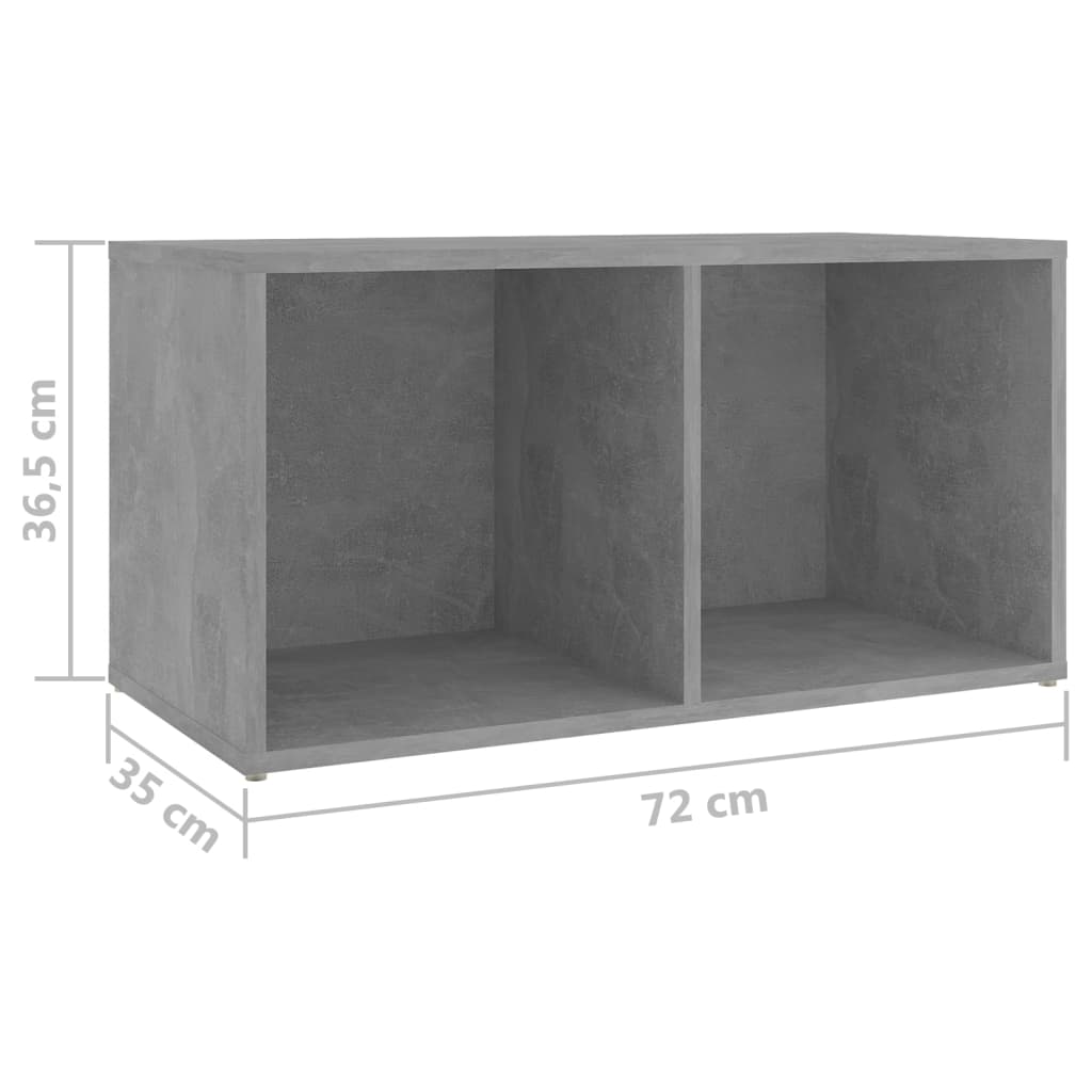 4 db betonszürke szerelt fa TV-szekrény 72 x 35 x 36,5 cm