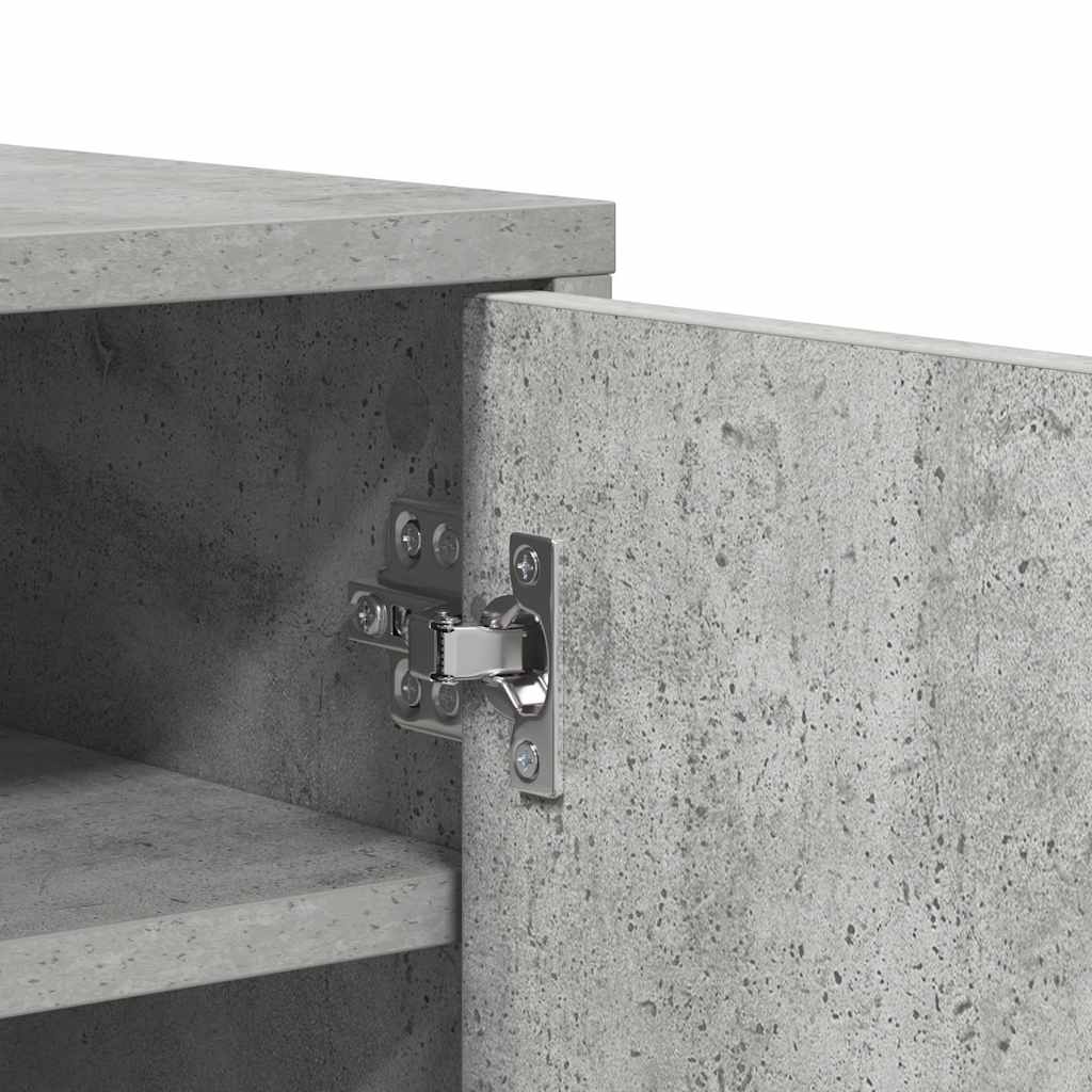 betonszürke szerelt fa cipősszekrény 60 x 35 x 70 cm