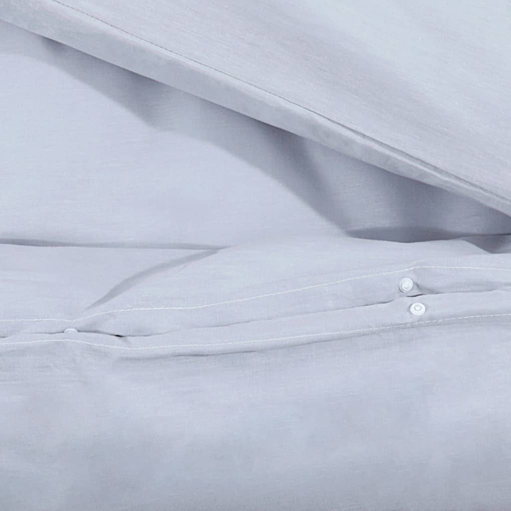 szürke pamut ágyneműhuzat-garnitúra 240 x 200 cm