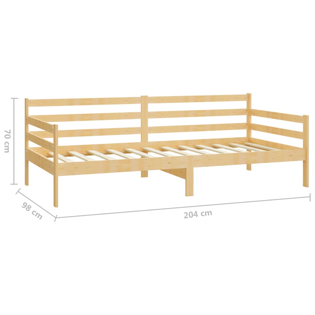 tömör fenyőfa dívány matraccal 90 x 200 cm
