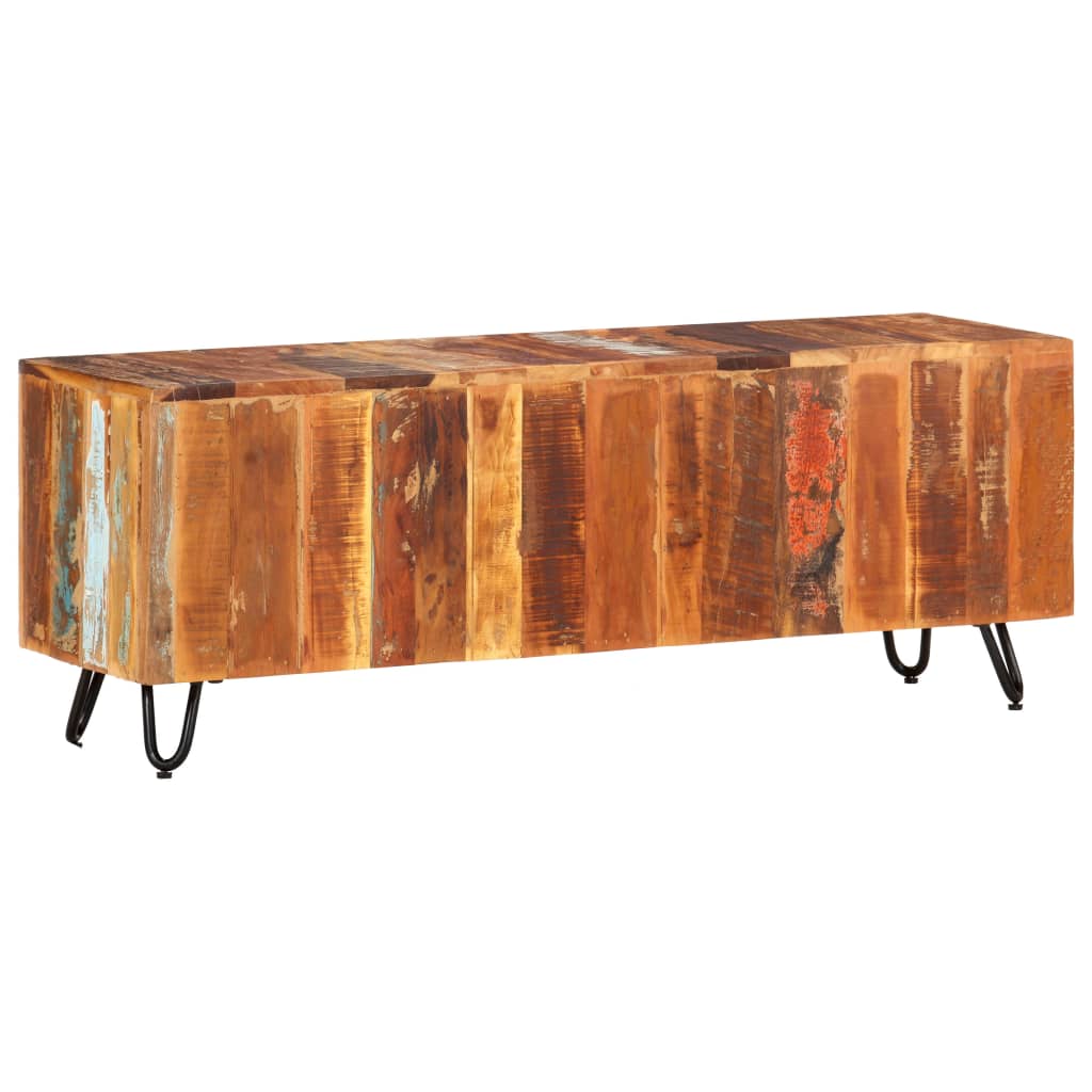 tömör újrahasznosított fa TV-szekrény 110 x 30 x 40 cm