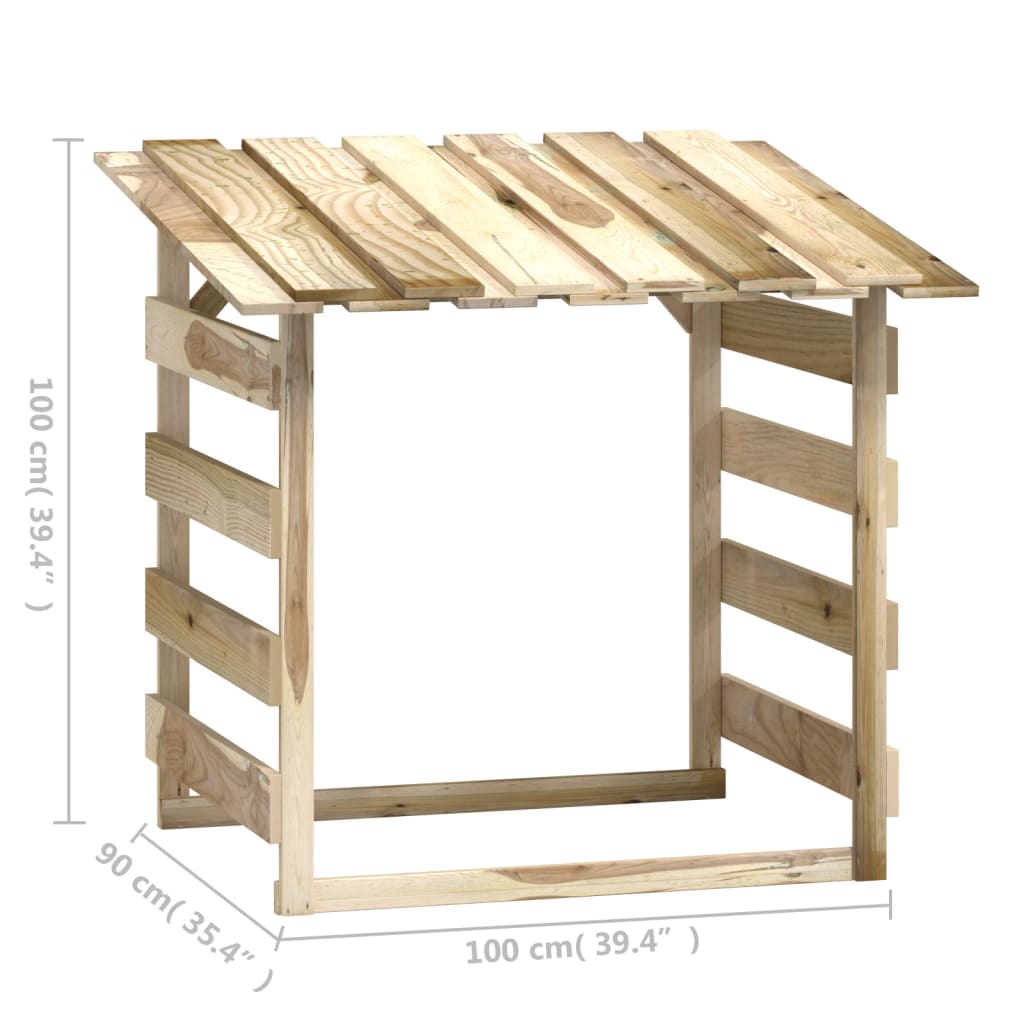 impregnált fenyőfa pergola tetővel 100 x 90 x 100 cm