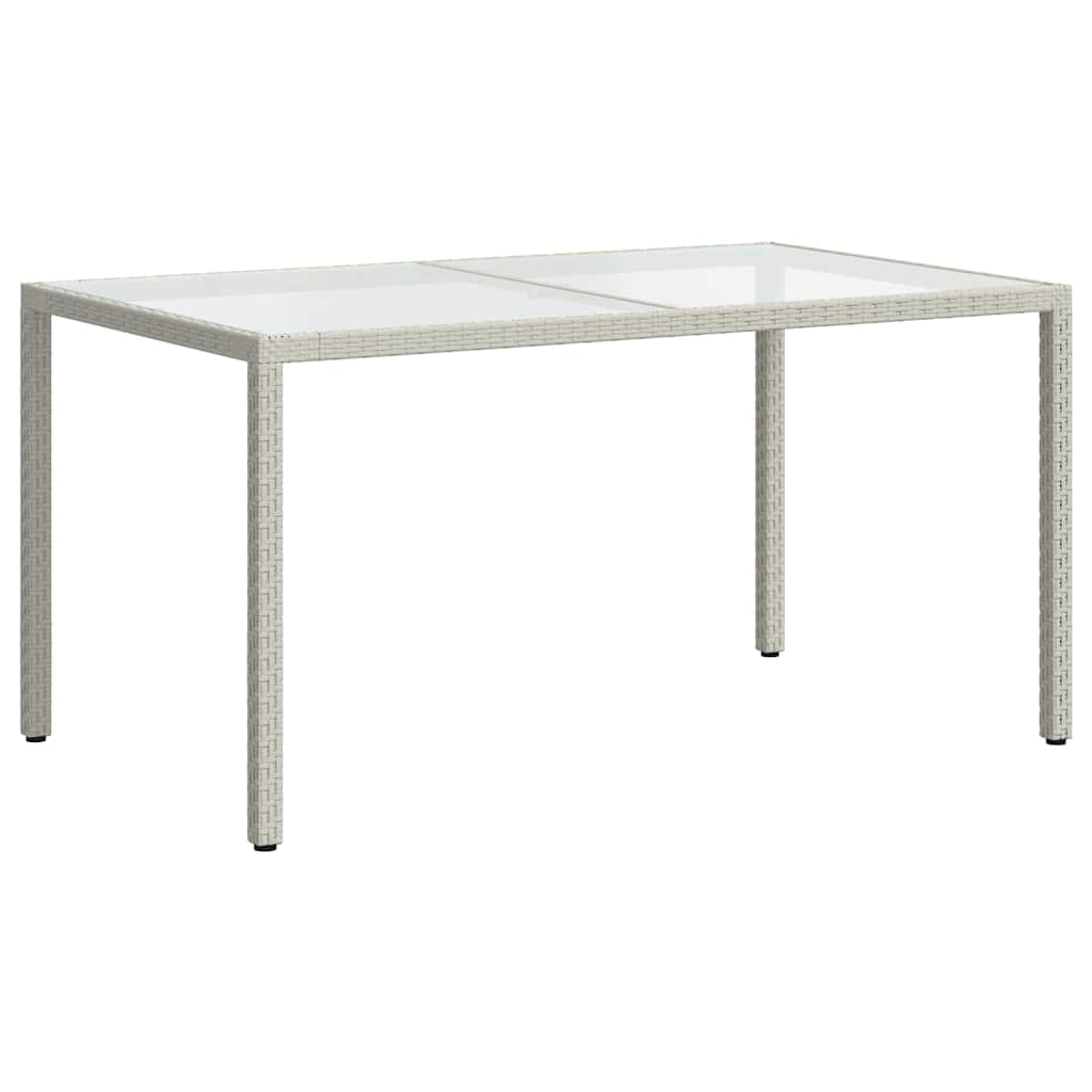 5 részes fehér polyrattan kültéri étkezőszett párnákkal