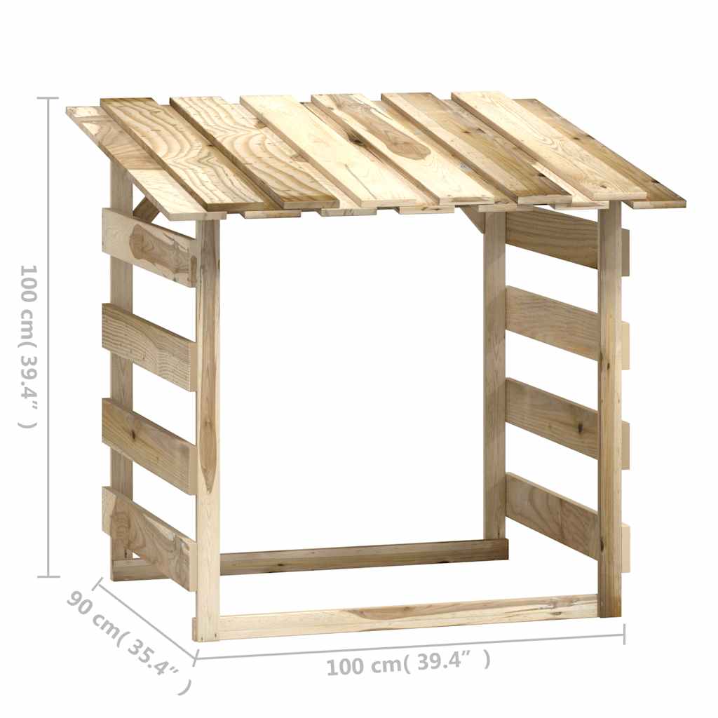 4 db impregnált fenyőfa pergola tetővel 100 x 90 x 100 cm