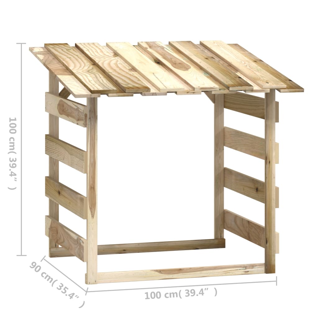 6 db impregnált fenyőfa pergola tetővel 100 x 90 x 100 cm