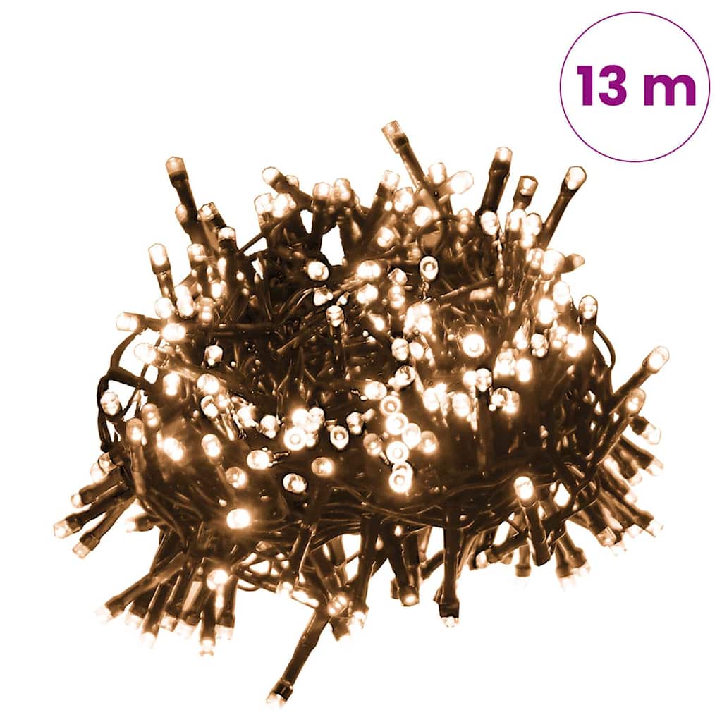 meleg fehér fényű kompakt PVC LED-szalag 400 LED-del 13 m