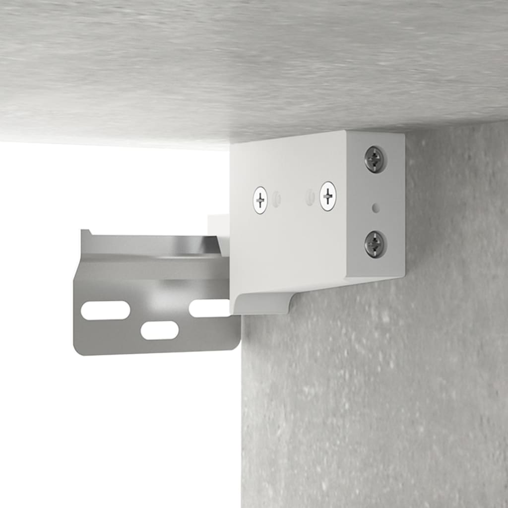 2 db betonszürke szerelt fa fali szekrény 68 x 30 x 20 cm