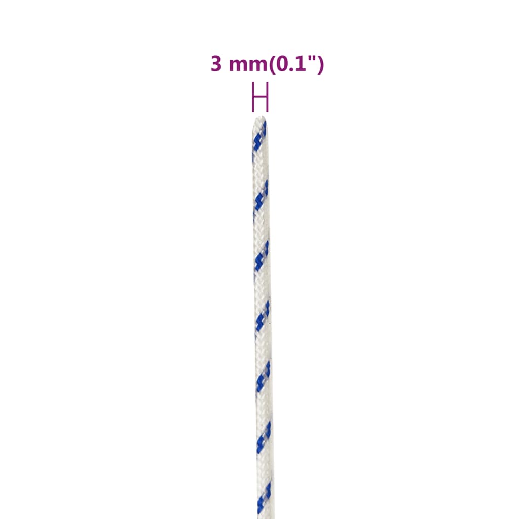 fehér polipropilén hajókötél 3 mm 500 m
