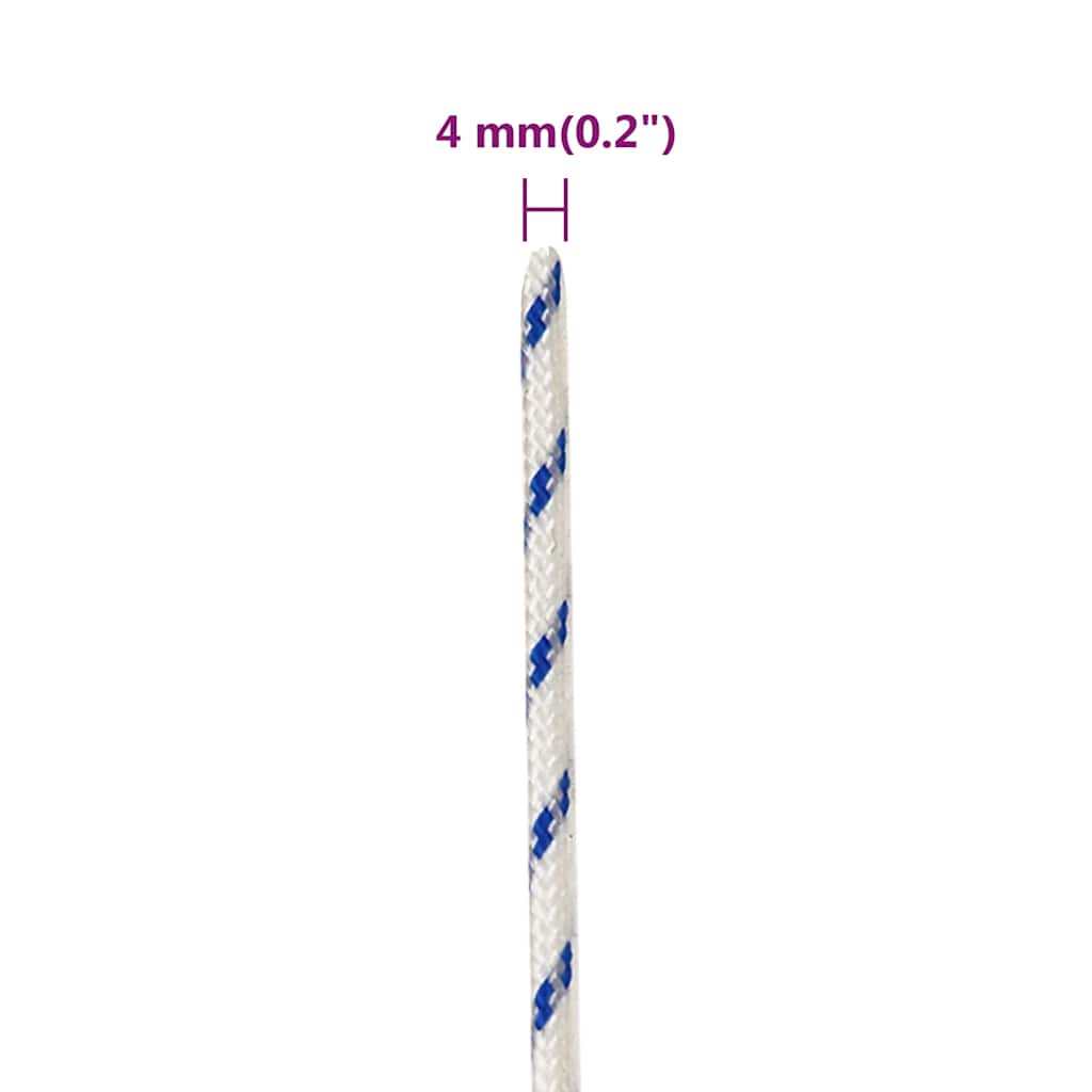 fehér polipropilén hajókötél 4 mm 25 m