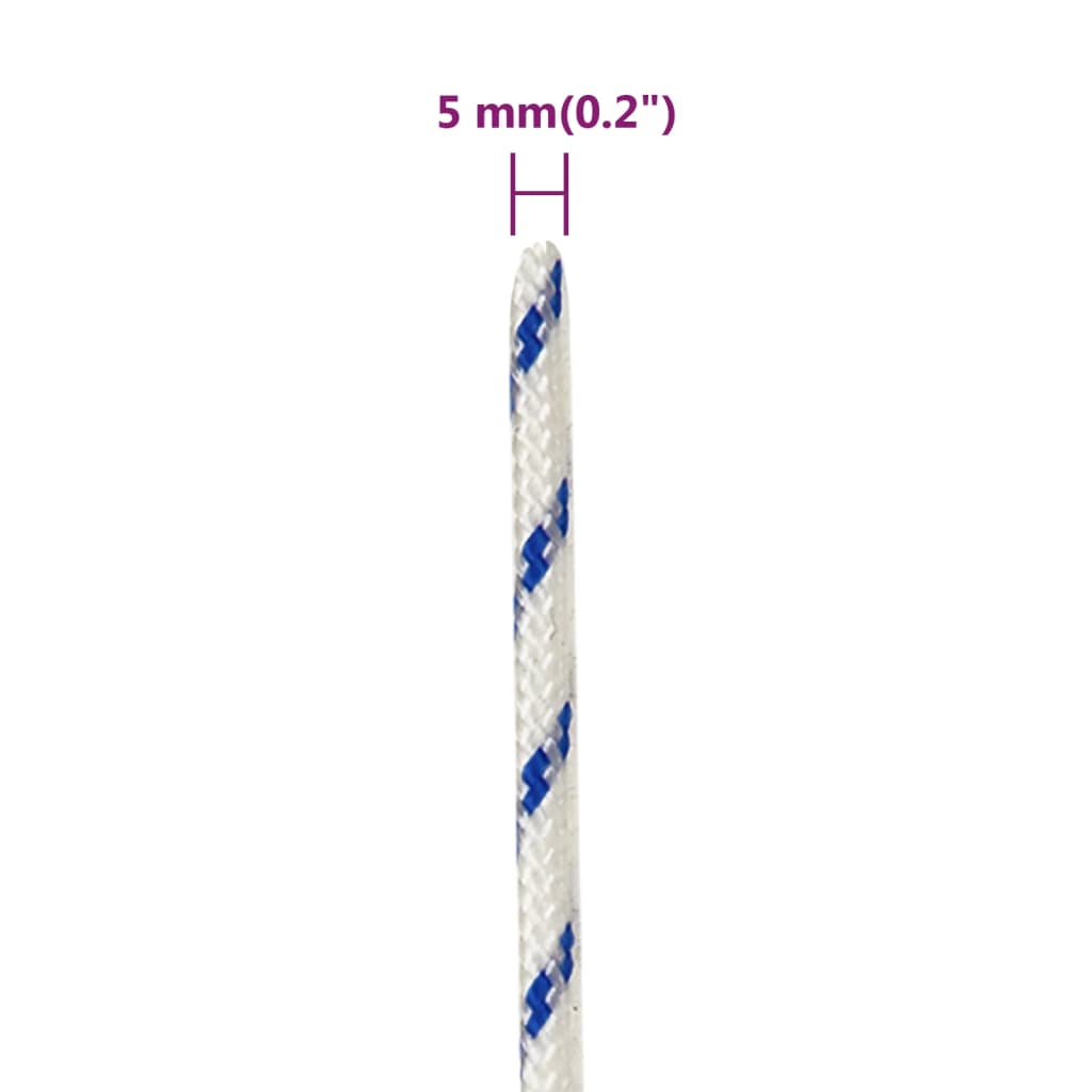 fehér polipropilén hajókötél 5 mm 100 m