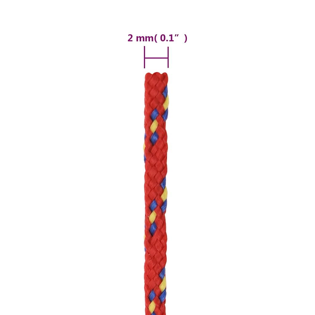 piros polipropilén hajókötél 2 mm 25 m
